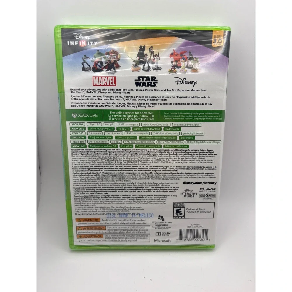 Disney Infinity 3.0 Edition Xbox 360 Game New Sealed NTSC Physical Disc